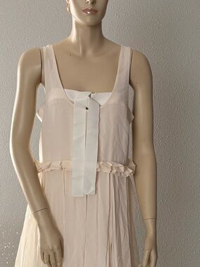 See By Chloé Cream Top with Hot Pink Tag Cord